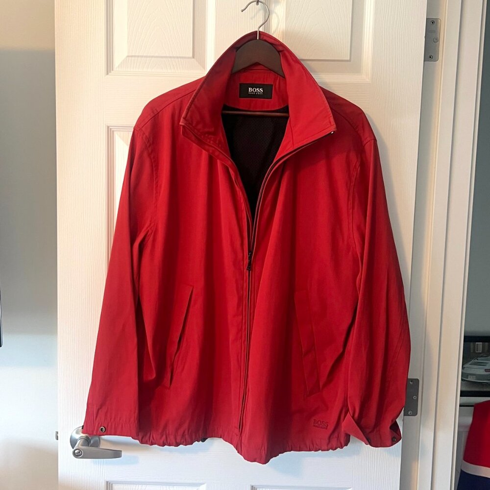Hugo Boss Brand Zip-Up Windbreaker Jacket!